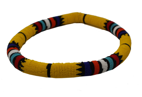 Zulu Thick NecklaceZulu Thick Necklace-Yellow handmade  african design  for women and girls